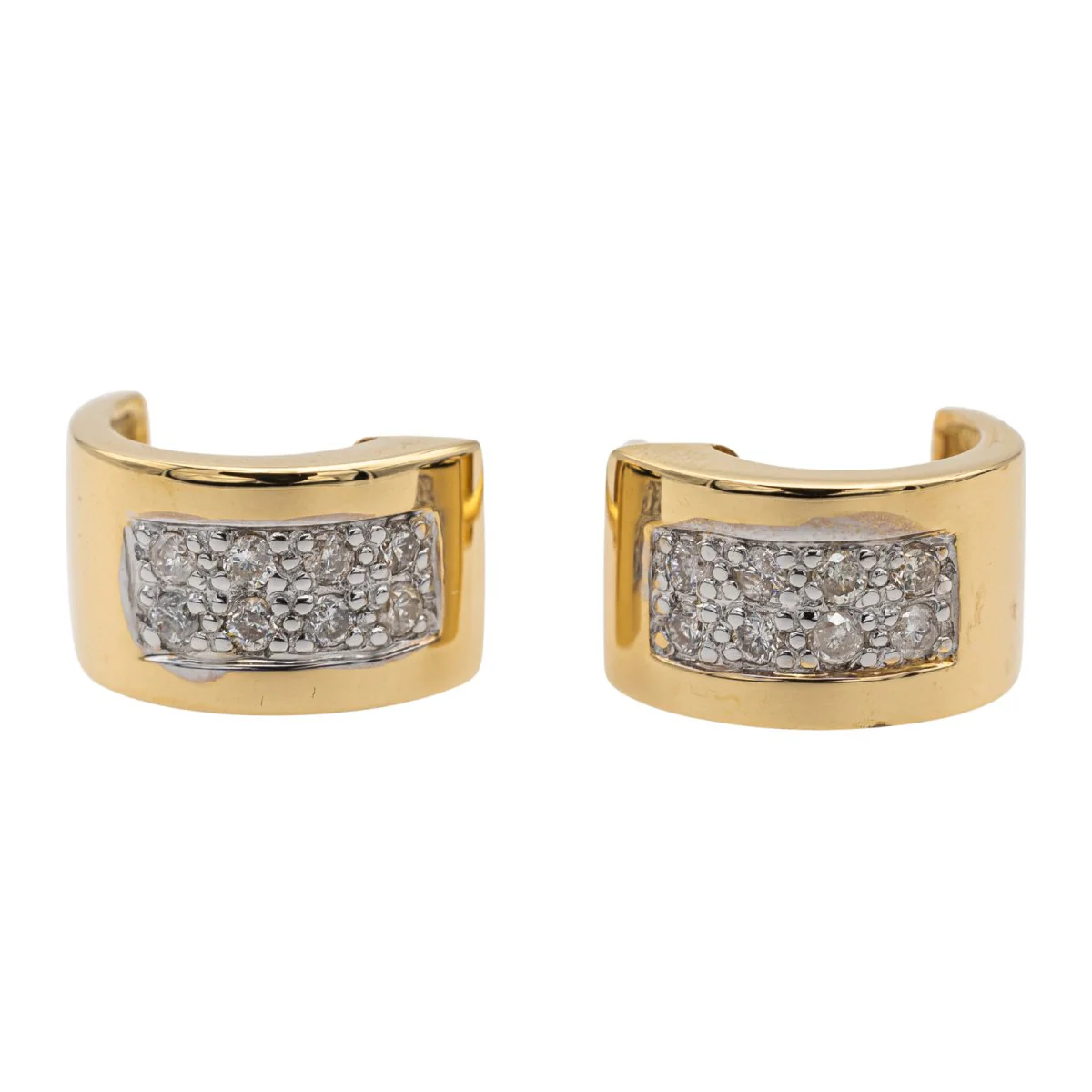 Boucles d'oreilles Créoles Or jaune Diamant - Image 3