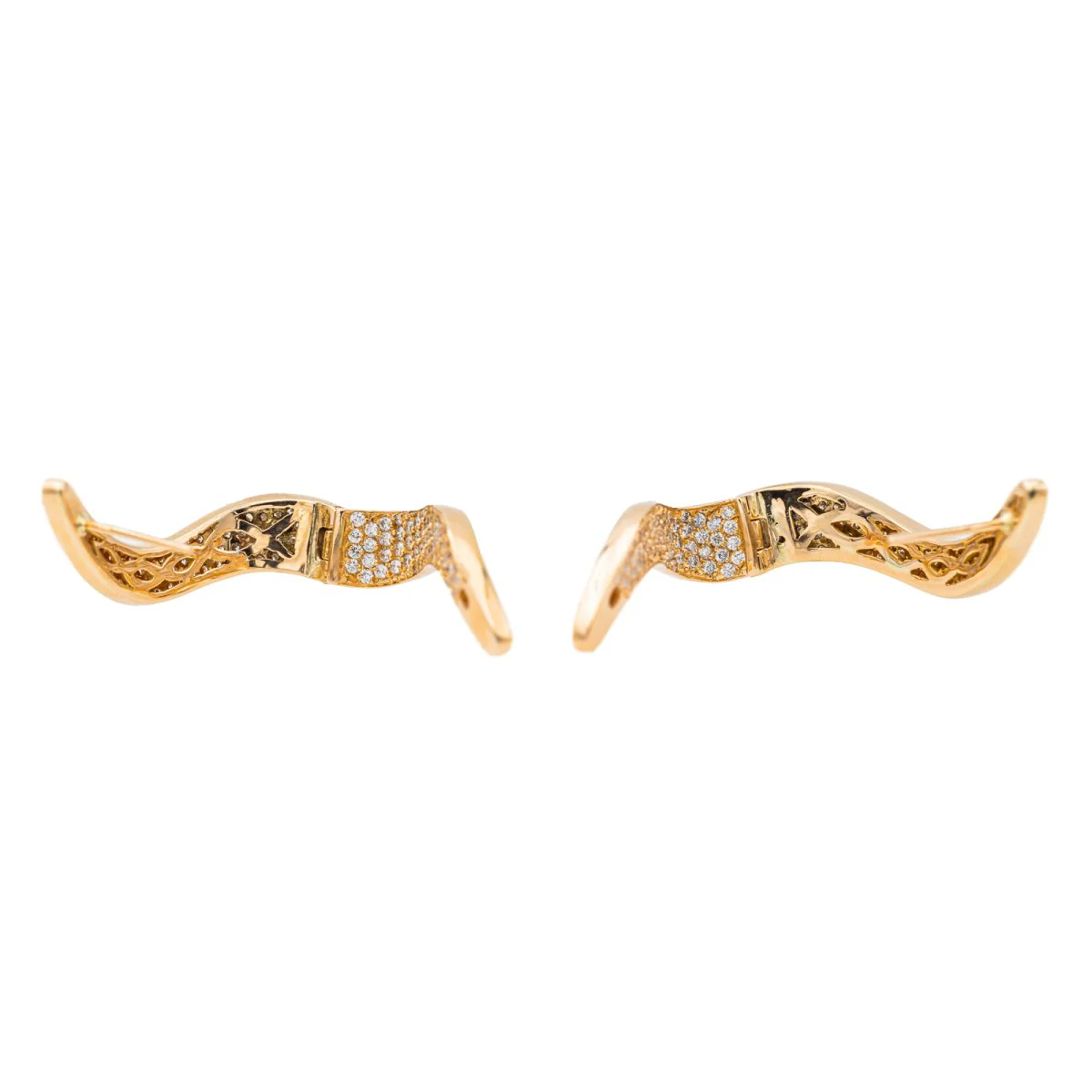 Boucles d'oreilles Créoles Or rose Diamant - Image 4