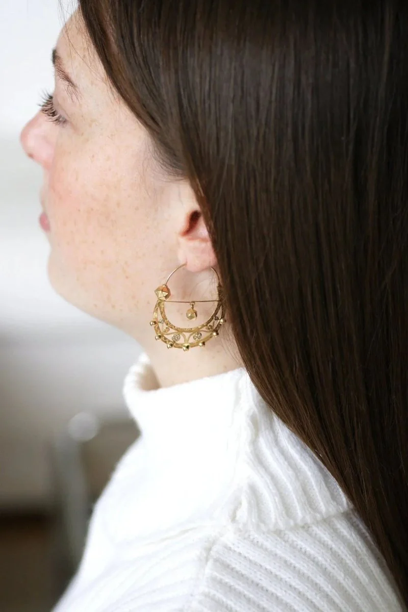 Boucles d'oreilles créoles Savoyardes en or