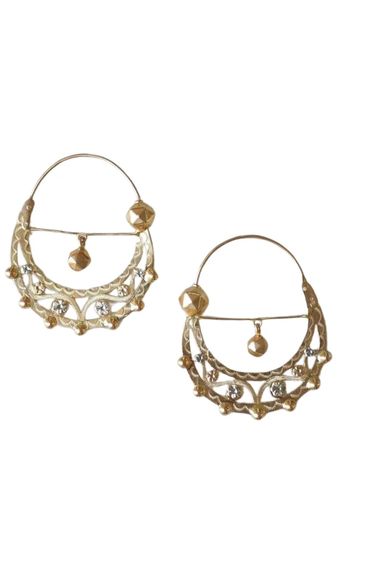 Boucles d'oreilles créoles Savoyardes en or - Image 2