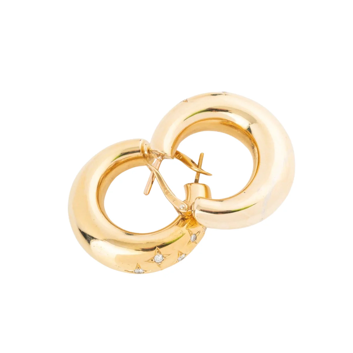 Boucles d'oreilles de la Maison Chaumet sur or jaune - Image 4