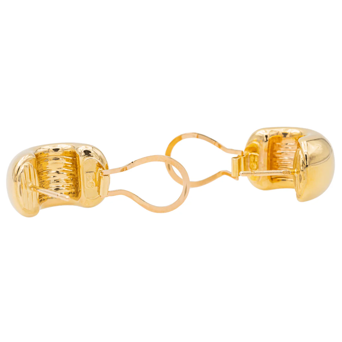 Boucles d'oreilles Demi créoles Or jaune - Image 7