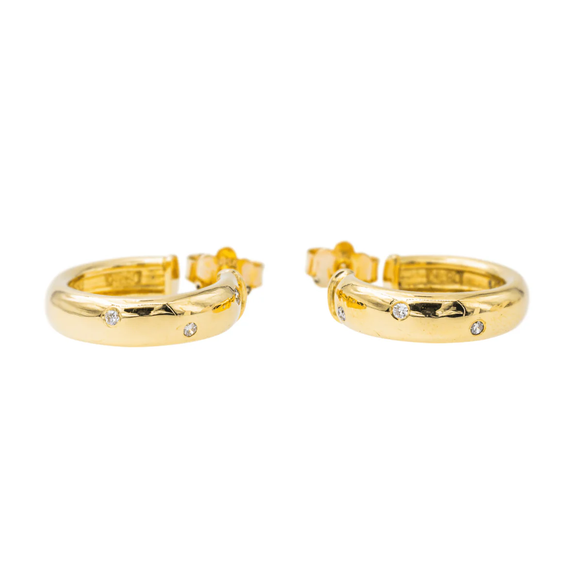 Boucles d'oreilles Demi-créoles Or jaune Diamant - Image 6