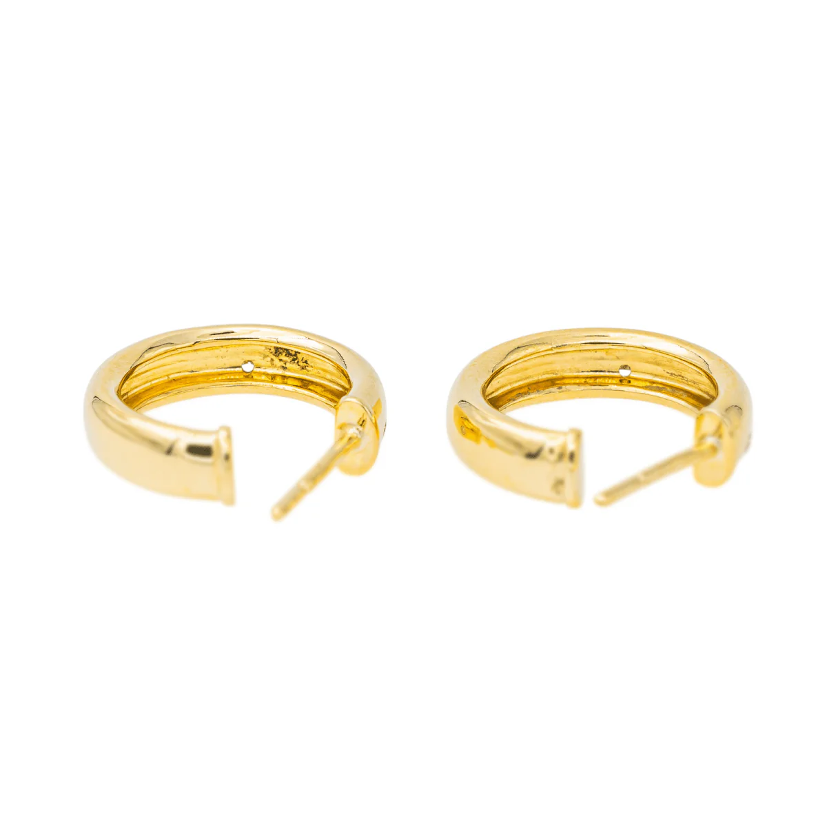 Boucles d'oreilles Demi-créoles Or jaune Diamant - Image 9