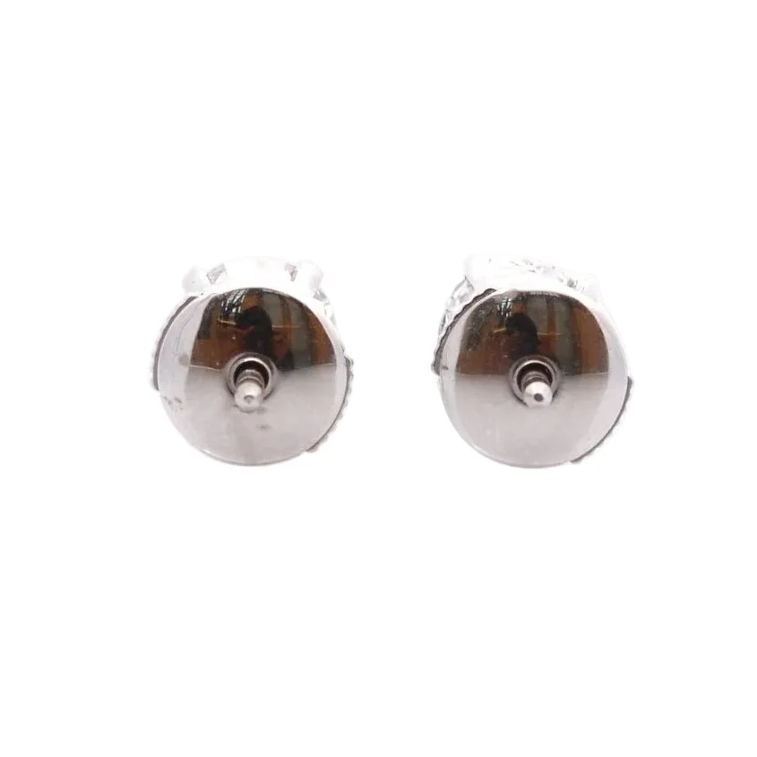 Boucles d'oreilles Puces en or blanc et diamants - Image 3