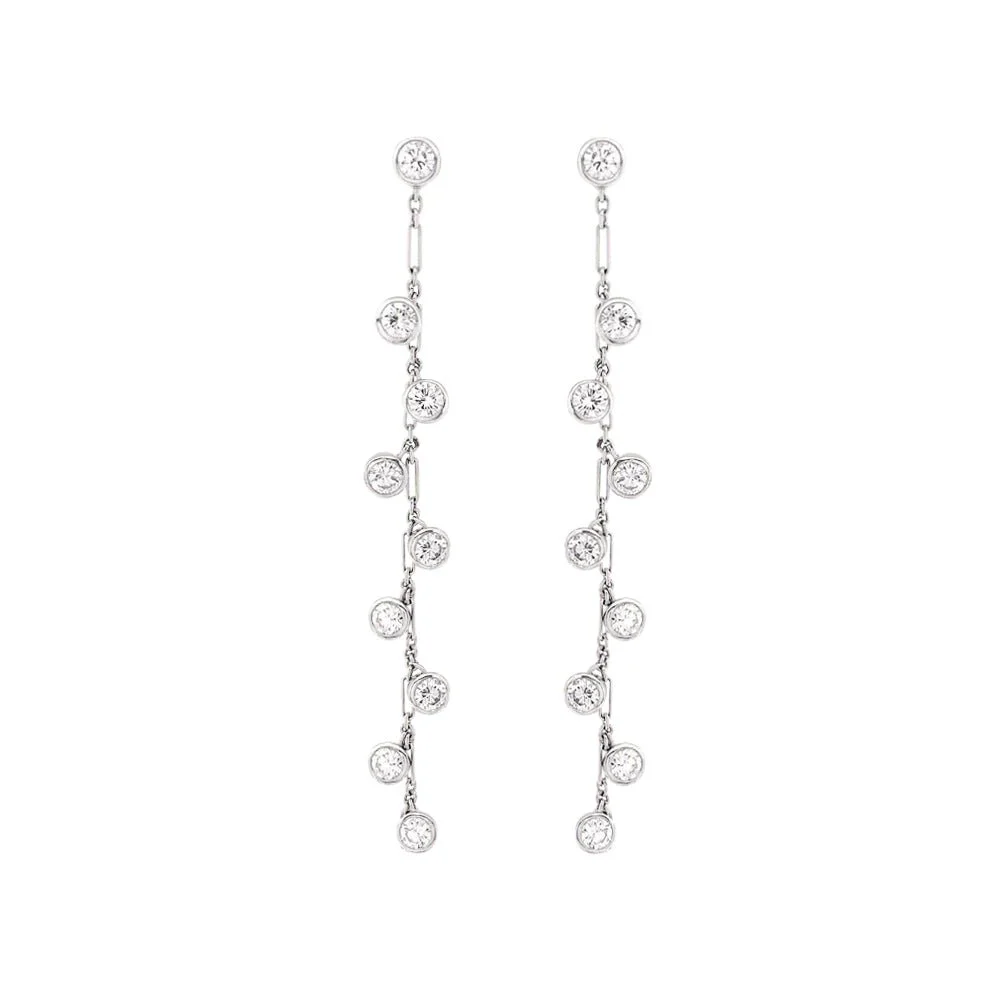 Boucles d'oreilles DIOR "Baby diamants" en or blanc et diamants