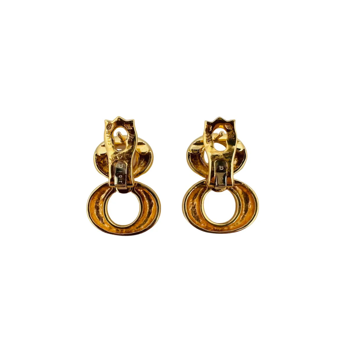 Boucles d'oreilles Clou DIOR en or jaune - Image 3