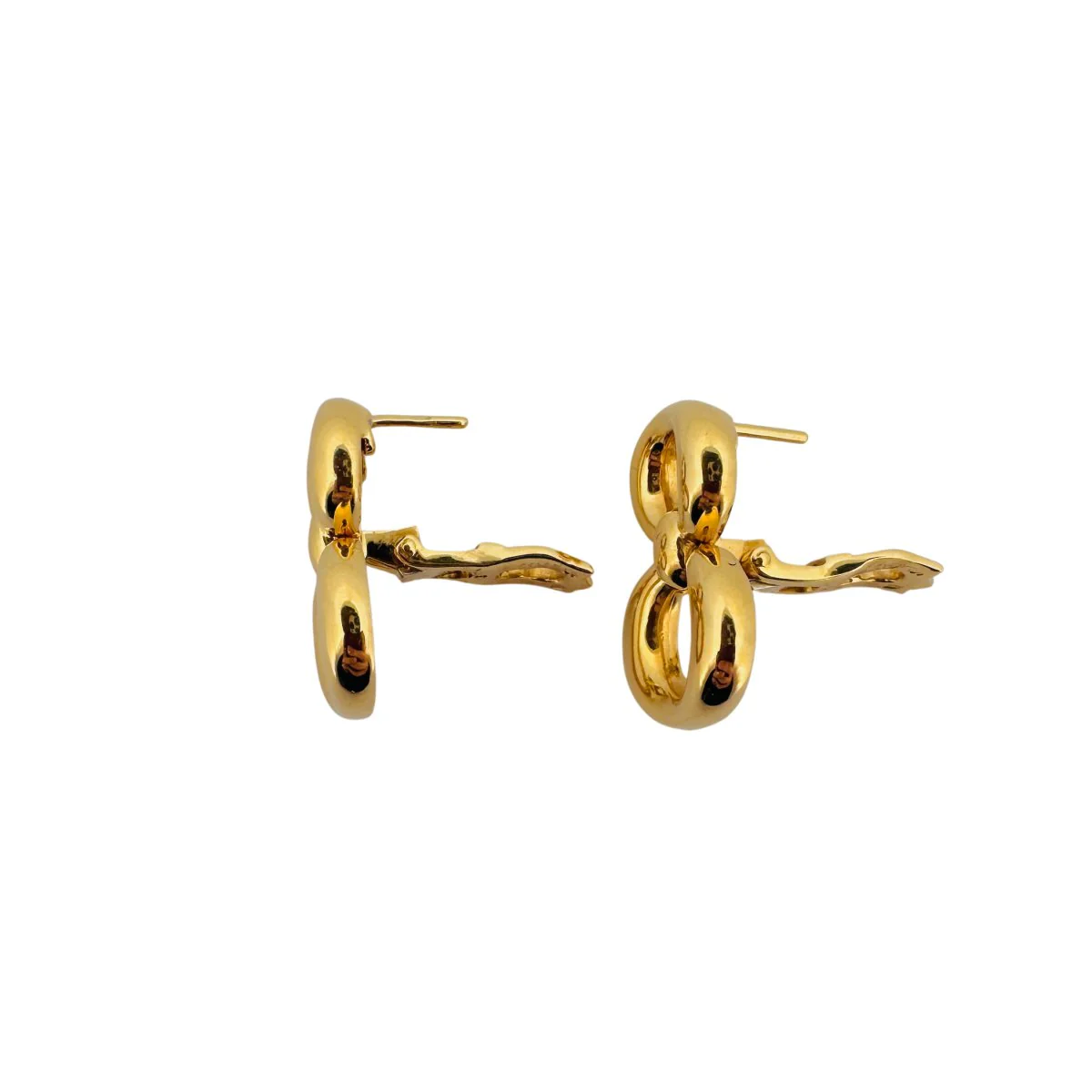 Boucles d'oreilles Clou DIOR en or jaune - Image 4