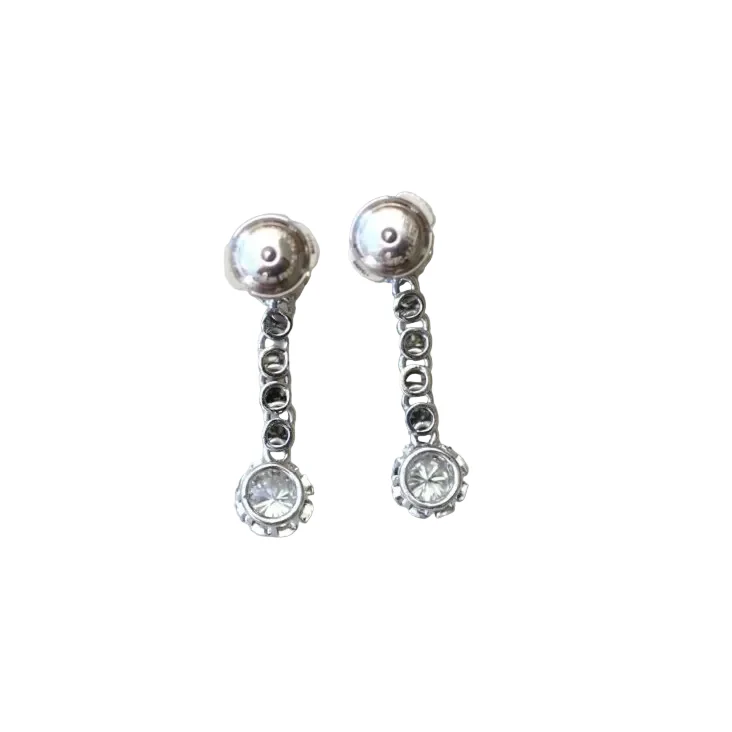 Boucles d'oreilles Art Déco diamants - Image 3
