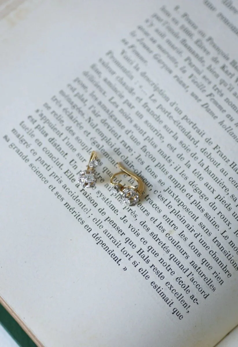 Dormeuses anciennes diamants 0.50 Ct - Image 3