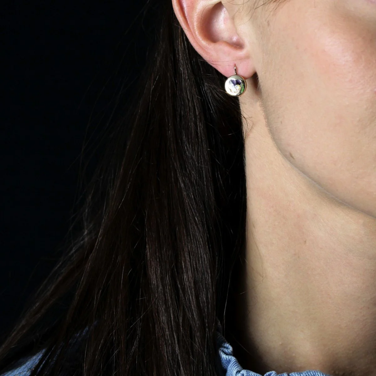 Boucles d'oreilles Dormeuses en or jaune - Image 2