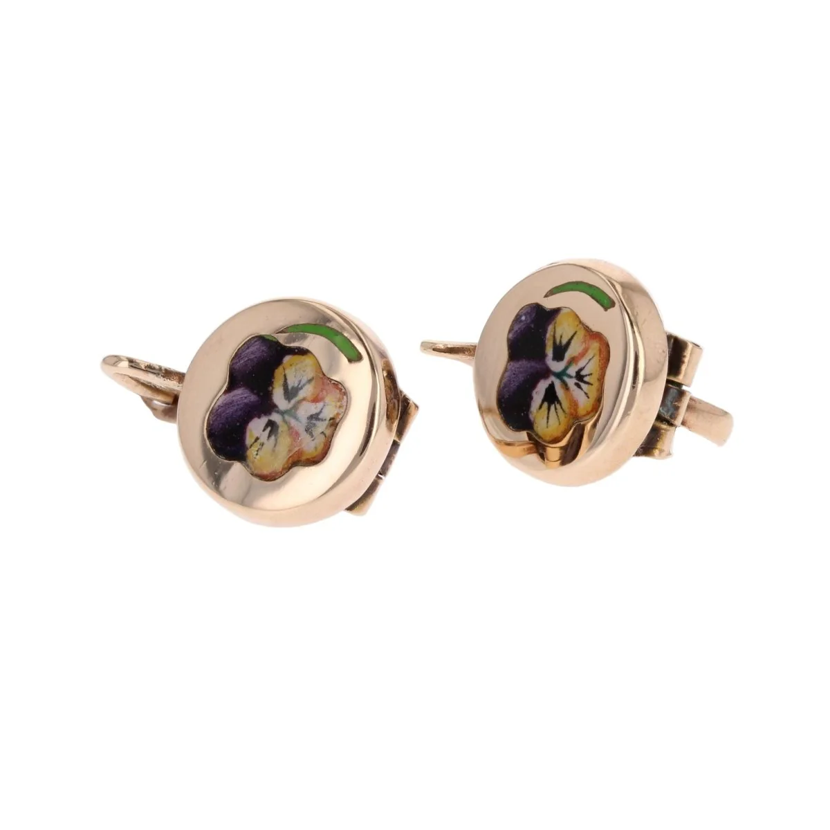 Boucles d'oreilles Dormeuses en or jaune - Image 3