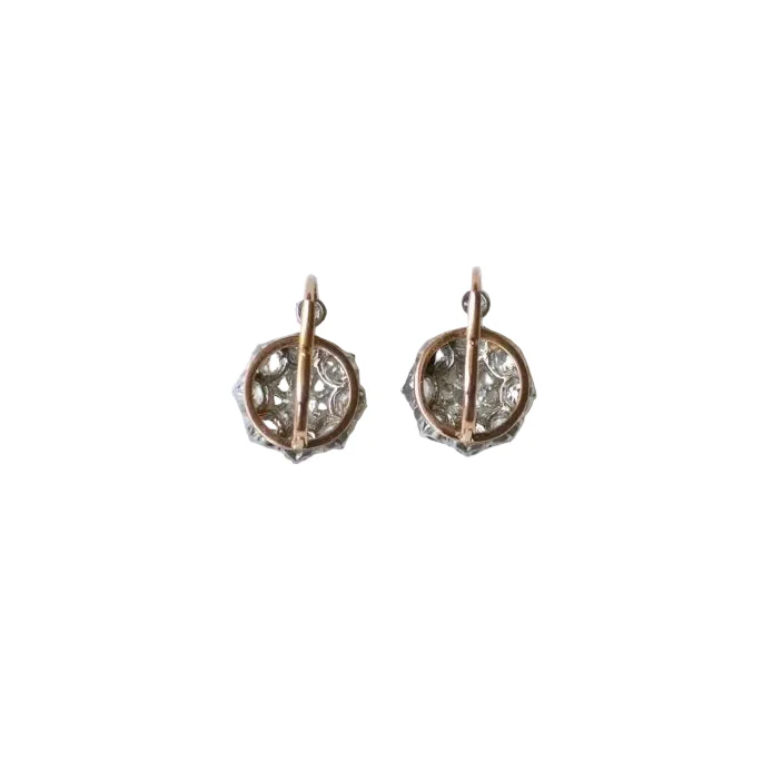 Boucles d'Oreilles Marguerite Diamants 3.00 Cts - Image 3
