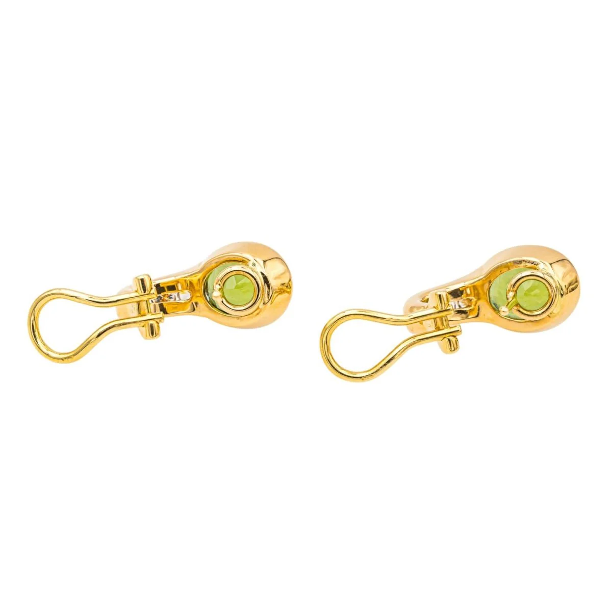 Boucles d'oreilles Dormeuses en or jaune, péridots et diamants - Image 7