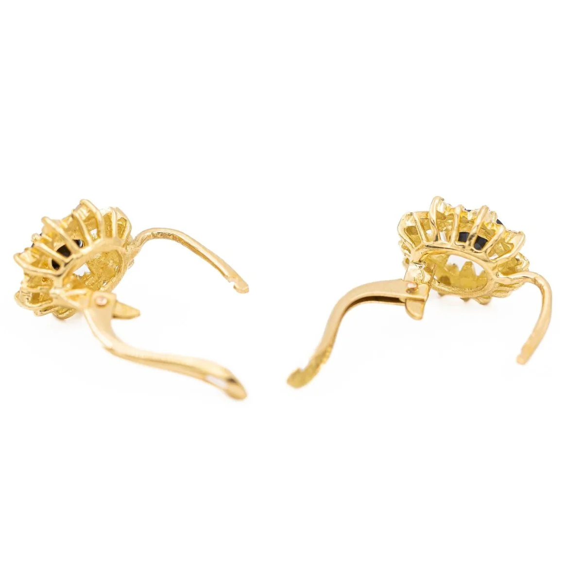 Boucles d'oreilles Dormeuses Or jaune Saphir - Image 7