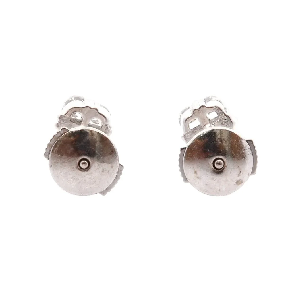 Boucles d'oreilles Puces en or blanc et diamants - Image 2