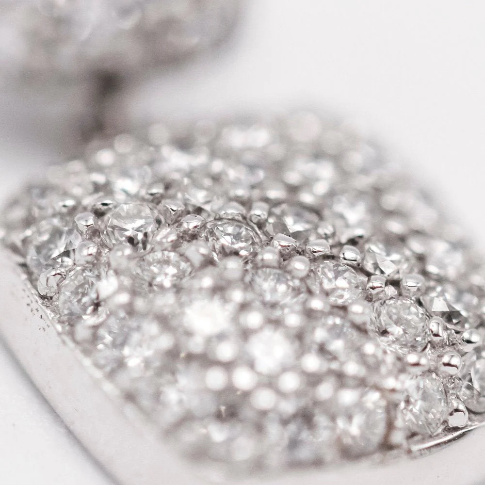 Boucles d'oreilles en or blanc et diamants - Image 5