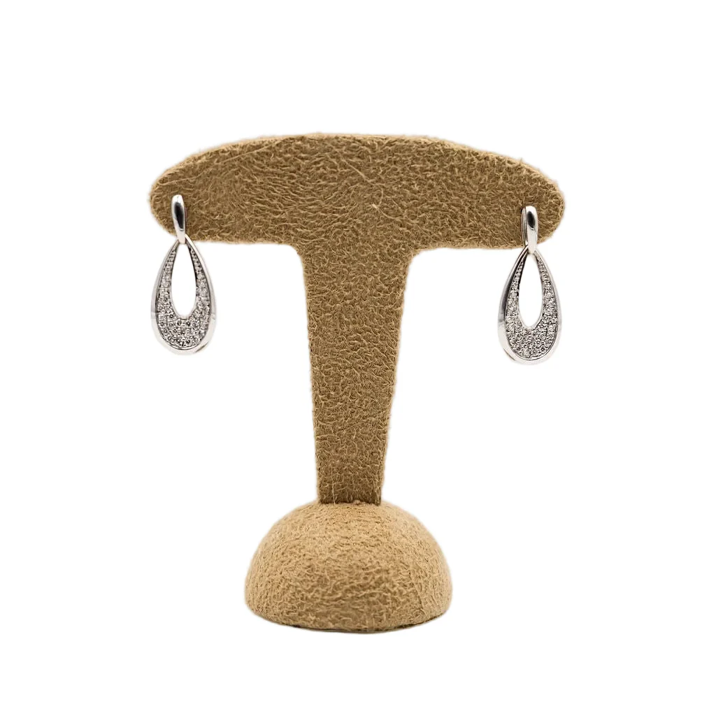 Boucles d'oreilles en or blanc et diamants