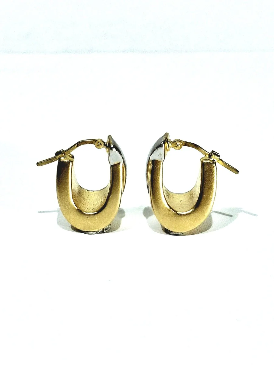Boucles d'oreilles en or blanc et or jaune - Image 5