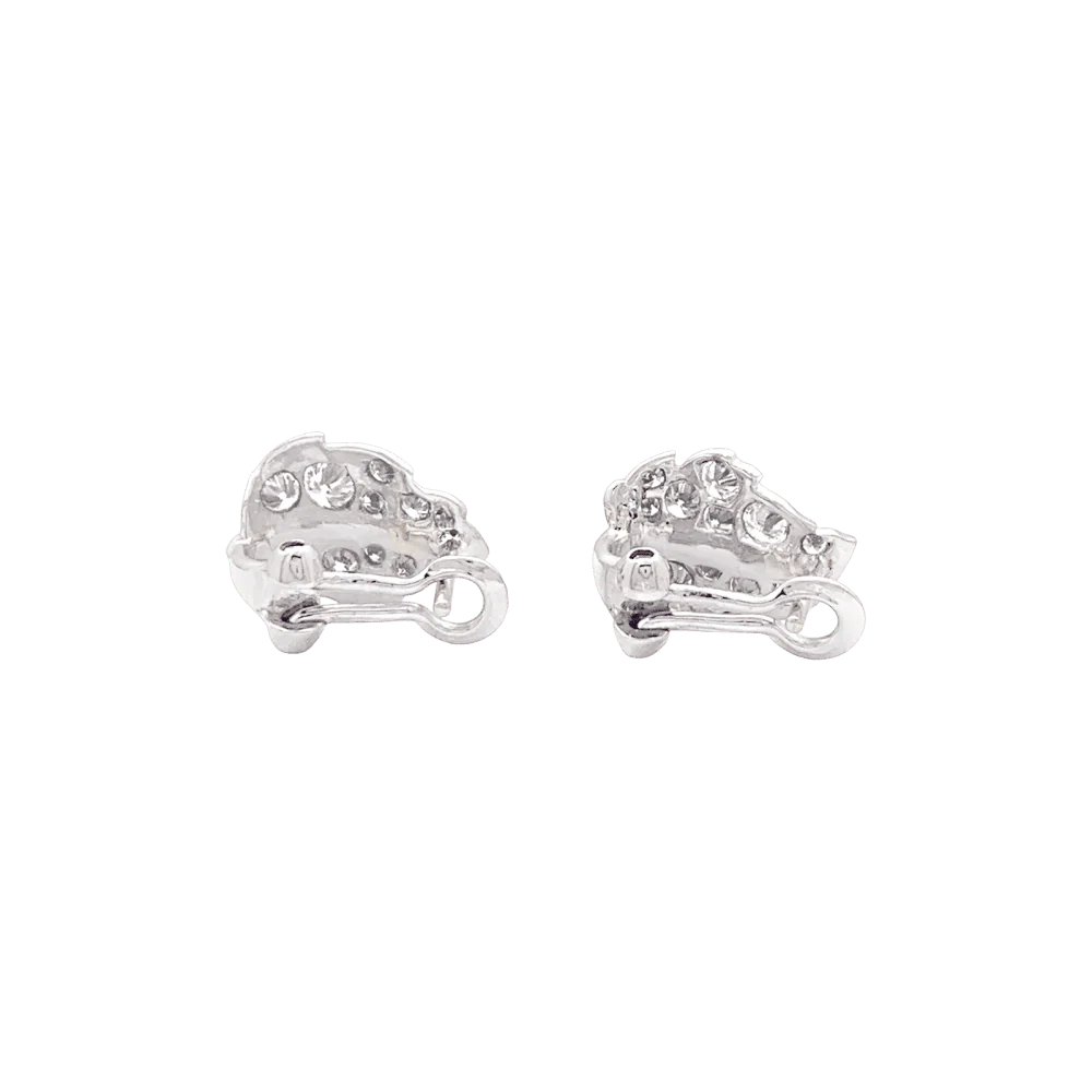 Boucles d'oreilles Clips en or blanc, or jaune et diamants - Image 5
