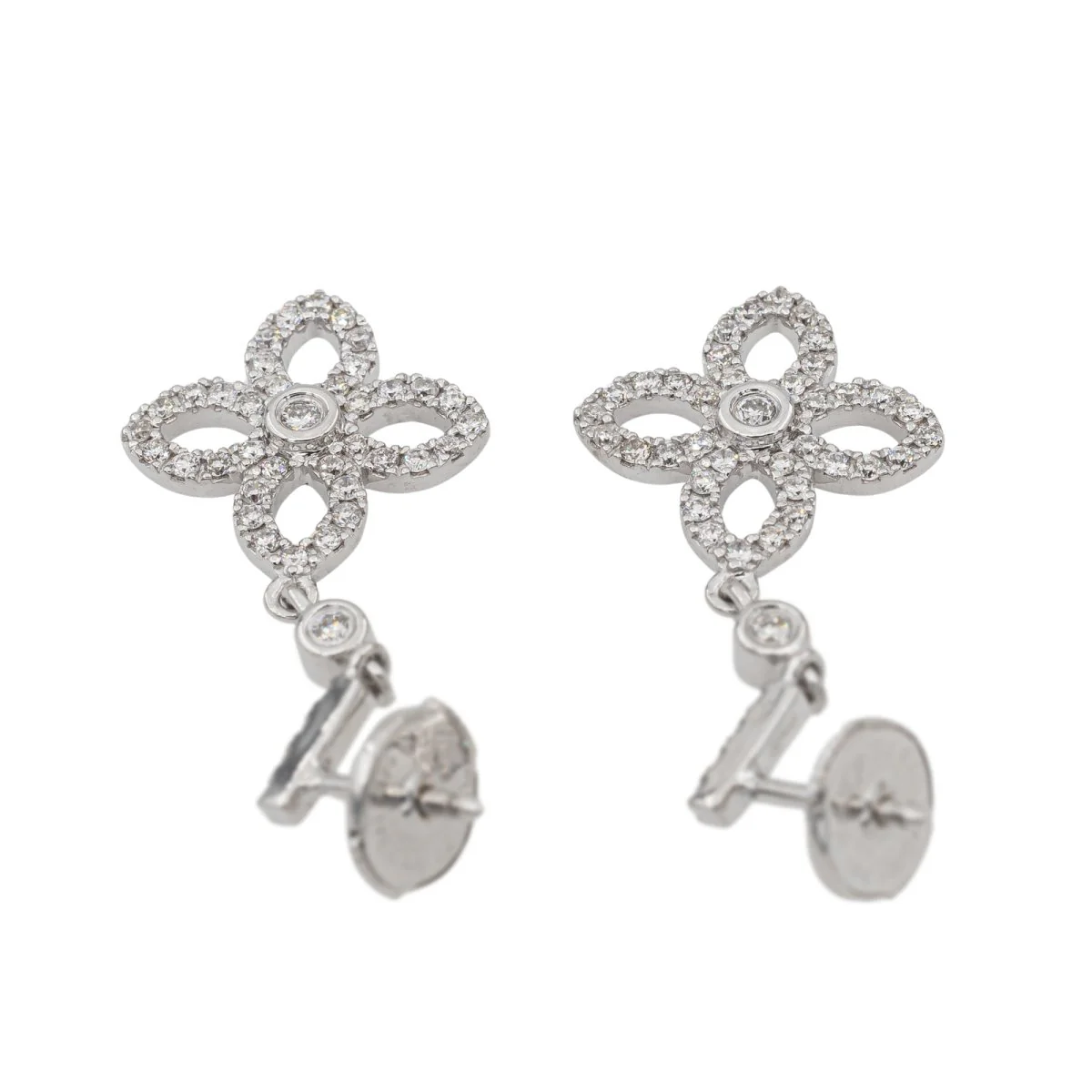 Boucles d'oreilles en Or blanc et Diamant - Image 4