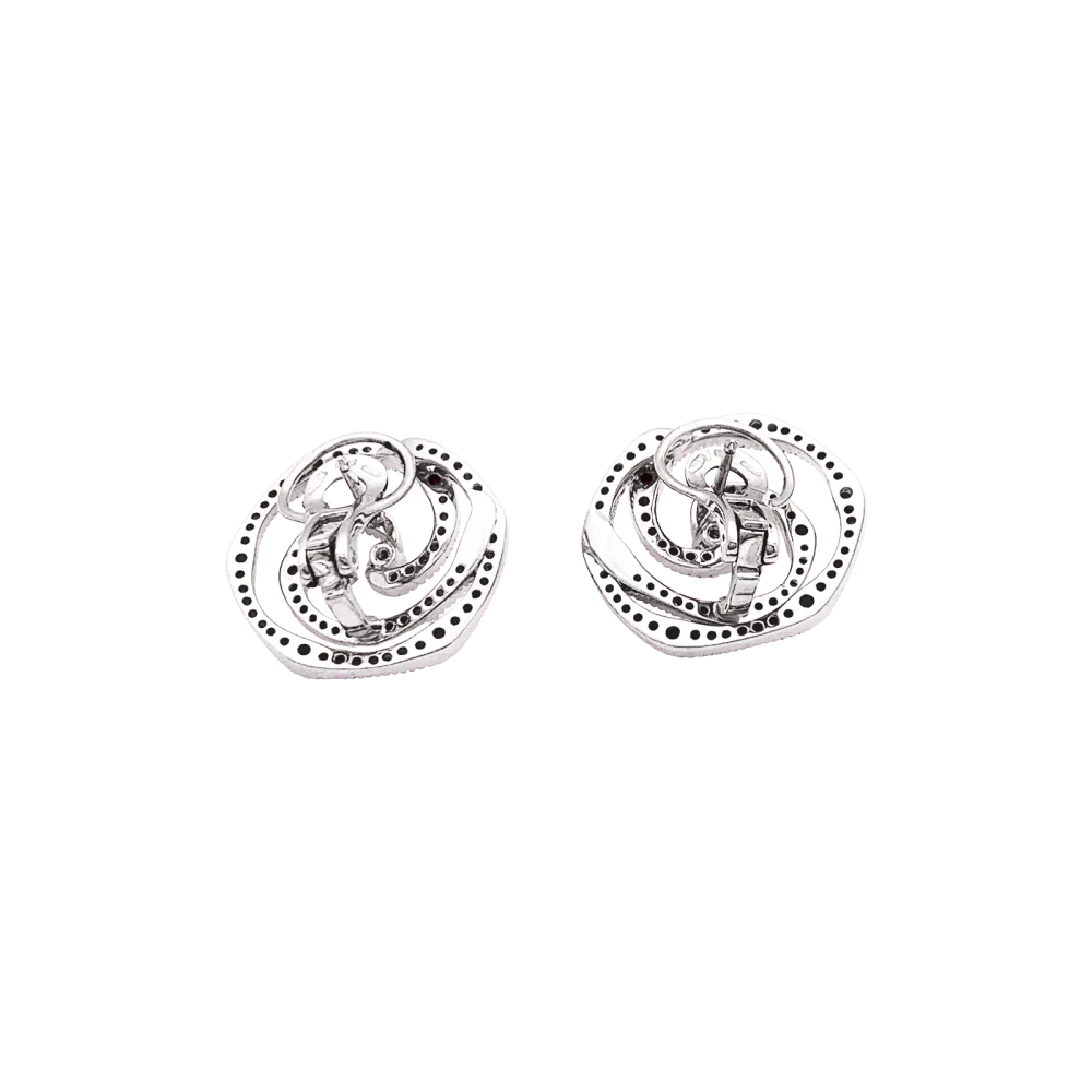 Boucles d'oreilles Puces GIOVANNI FERRARIS en or blanc, rubis et diamants - Image 5