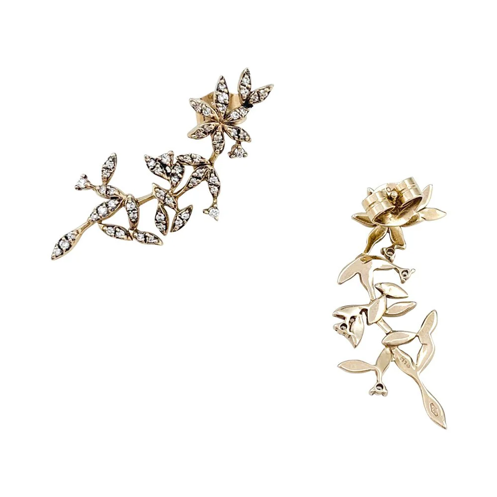 Boucles d'oreilles H.Stern, "Nature", or, diamants. - Image 2