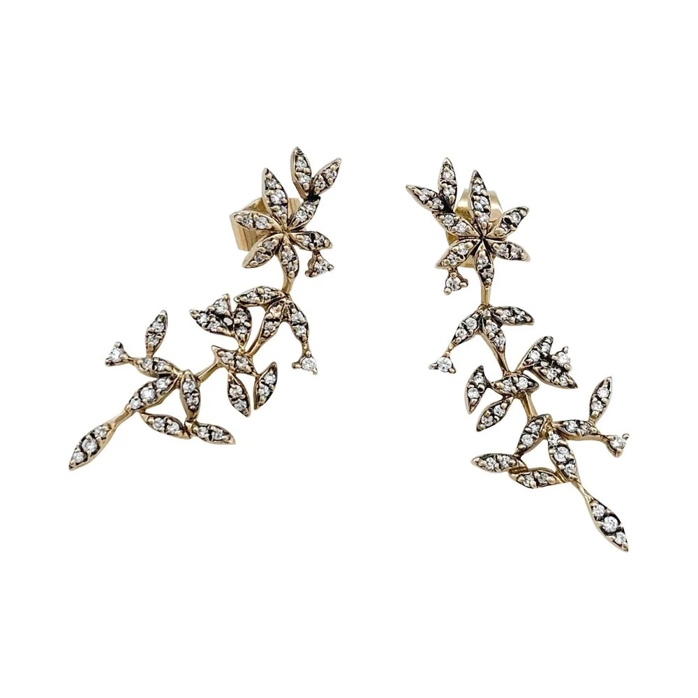 Boucles d'oreilles H.Stern, "Nature", or, diamants. - Image 4