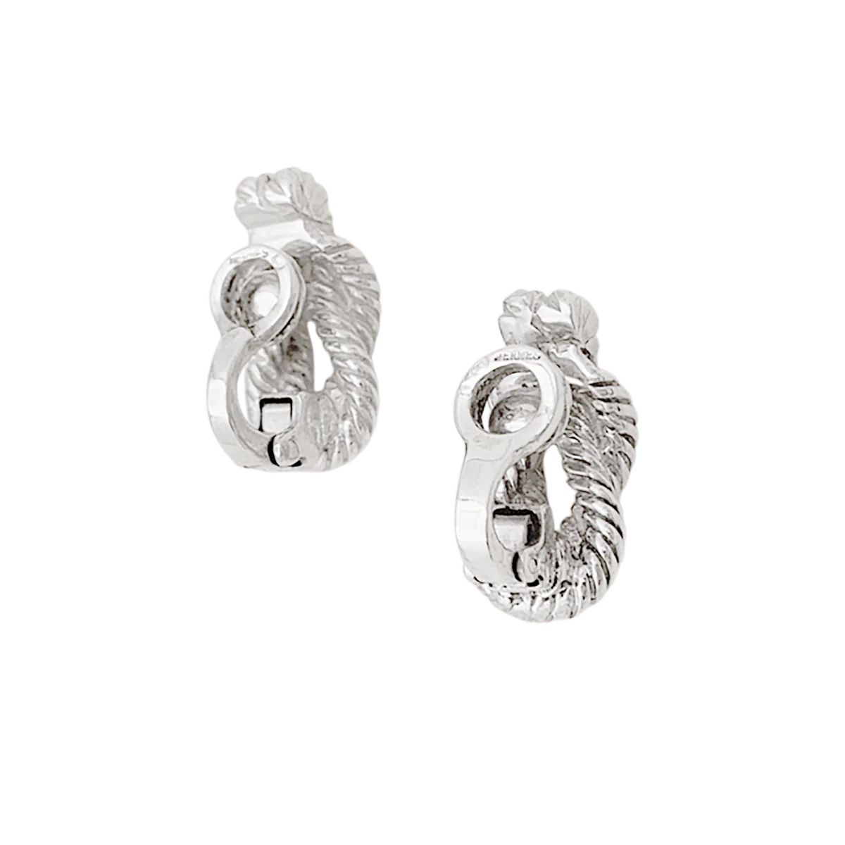 Boucles d'oreilles Clips HERMÈS "Audierne" en argent - Image 4