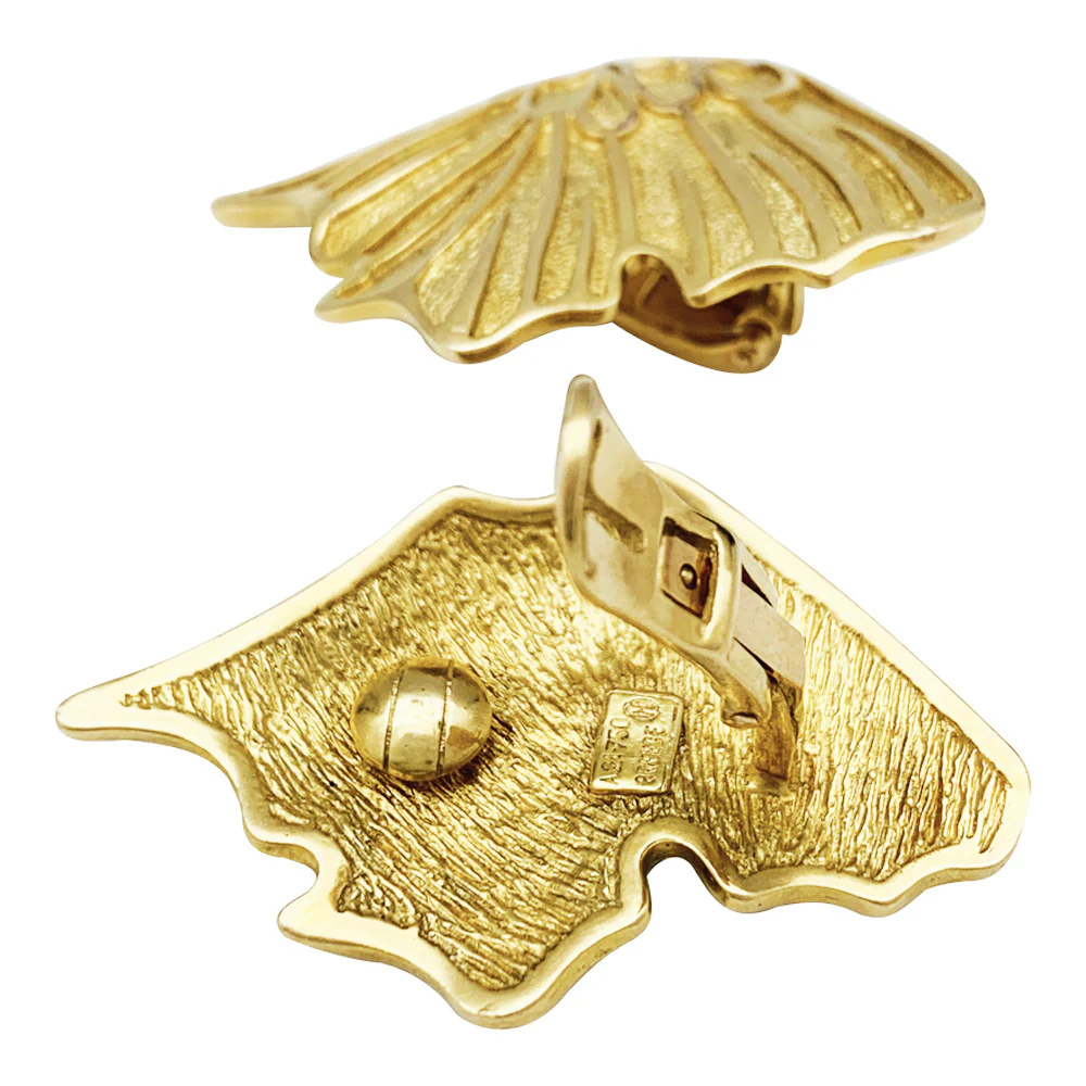 Boucles d'oreilles Lalaounis "Ailes" en or jaune - Image 6