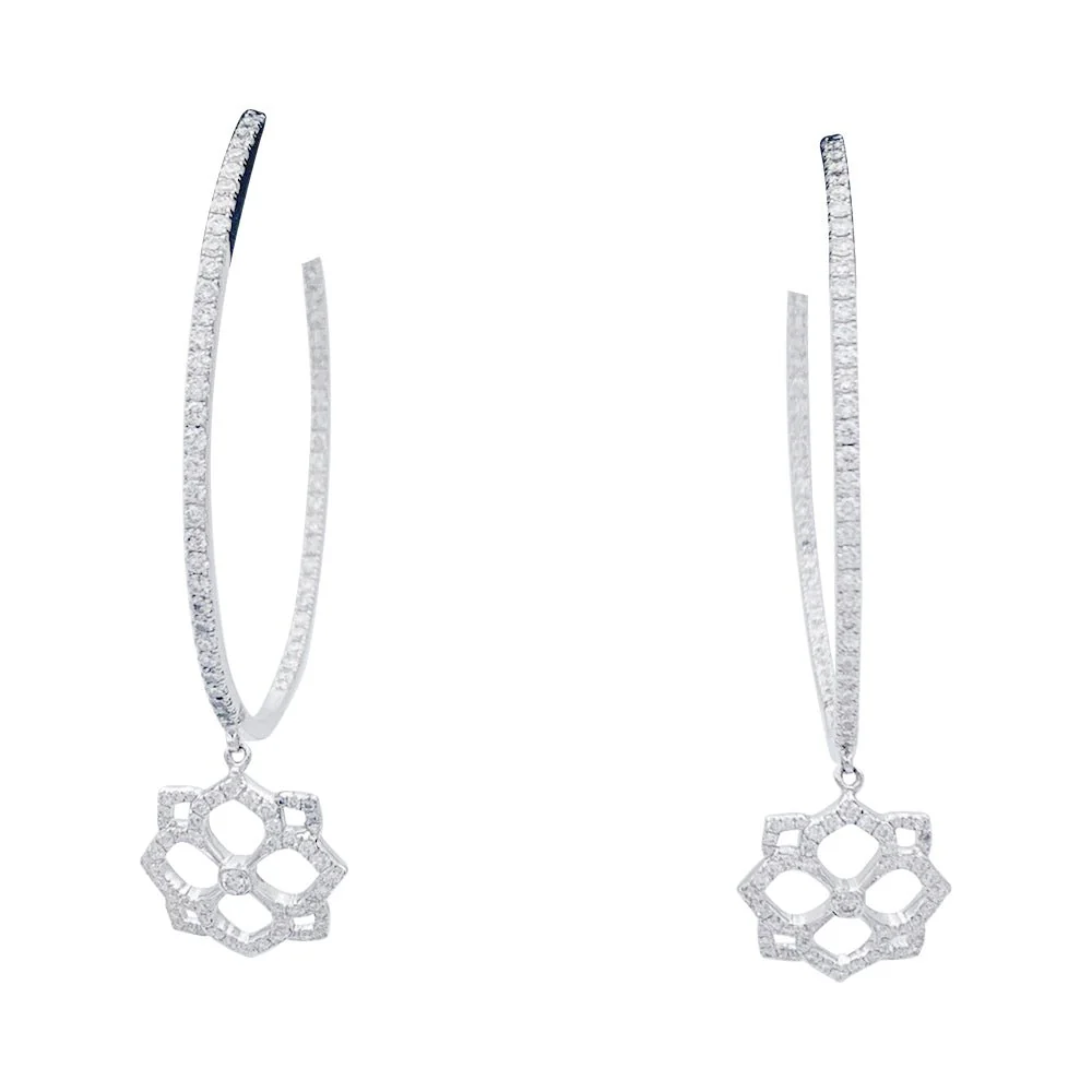 Boucles d'oreilles Messika, "Eden", or blanc, diamants.
