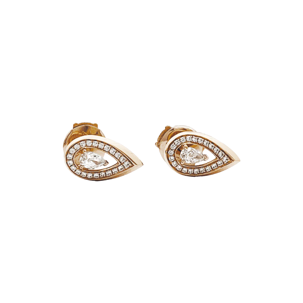 Boucles d'oreilles Puces MESSIKA "Fiery" en or rose et diamants - Image 4