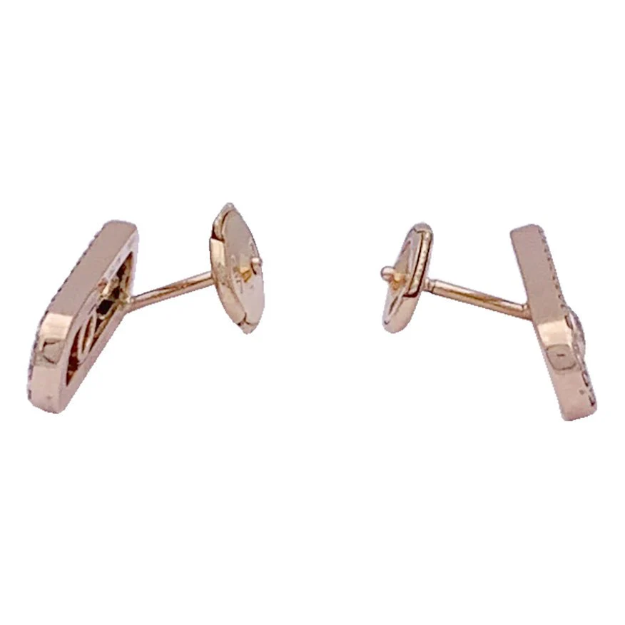 Boucles d'oreilles MESSIKA "Move Uno Pavées" en or rose et diamants - Image 3
