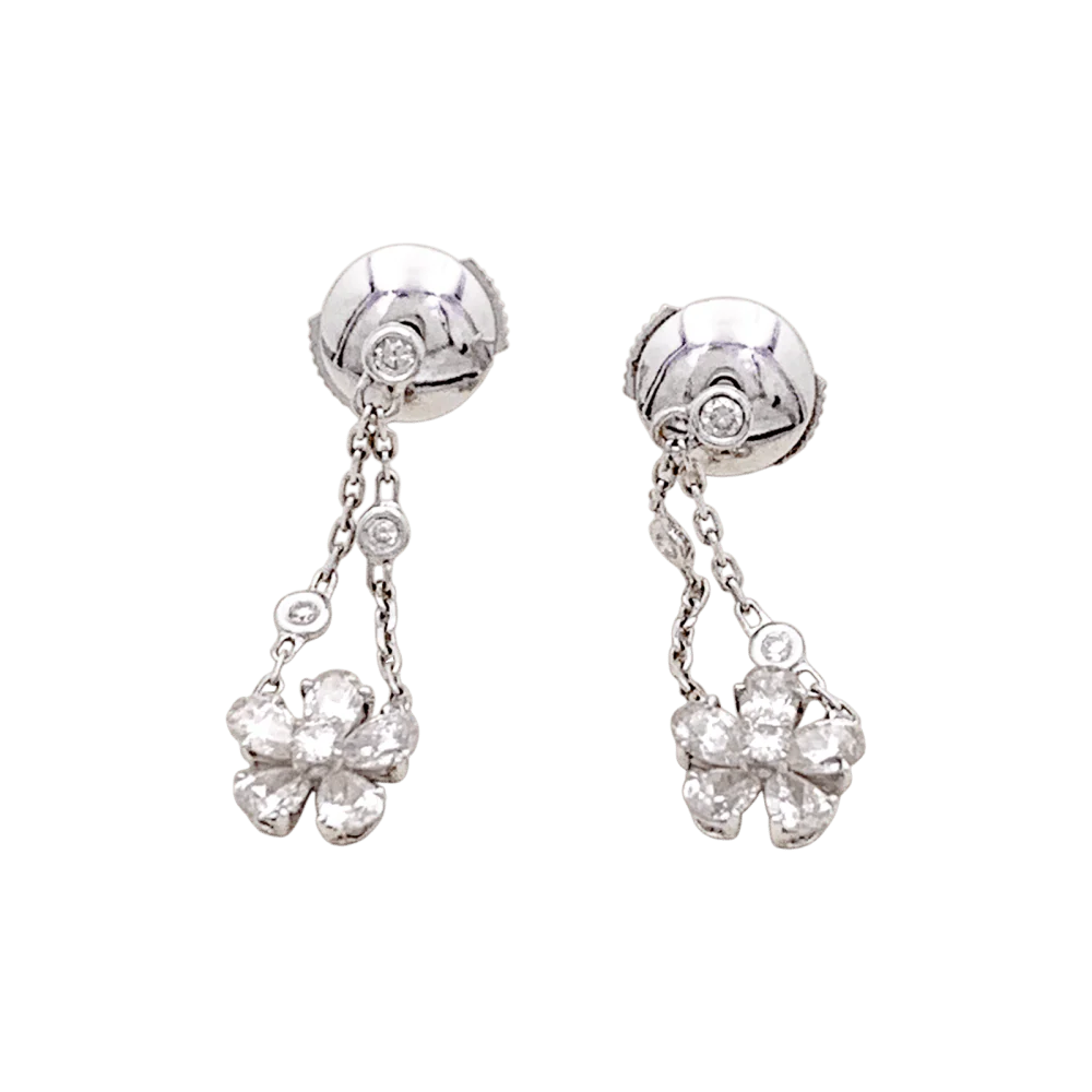 Boucles d'oreilles Pendantes MESSIKA "Spring" en or blanc et diamants - Image 5