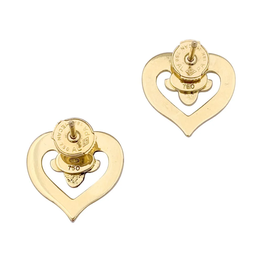 Boucles d'oreilles O.J. PERRIN "Coeur Légende" en or jaune. - Image 3