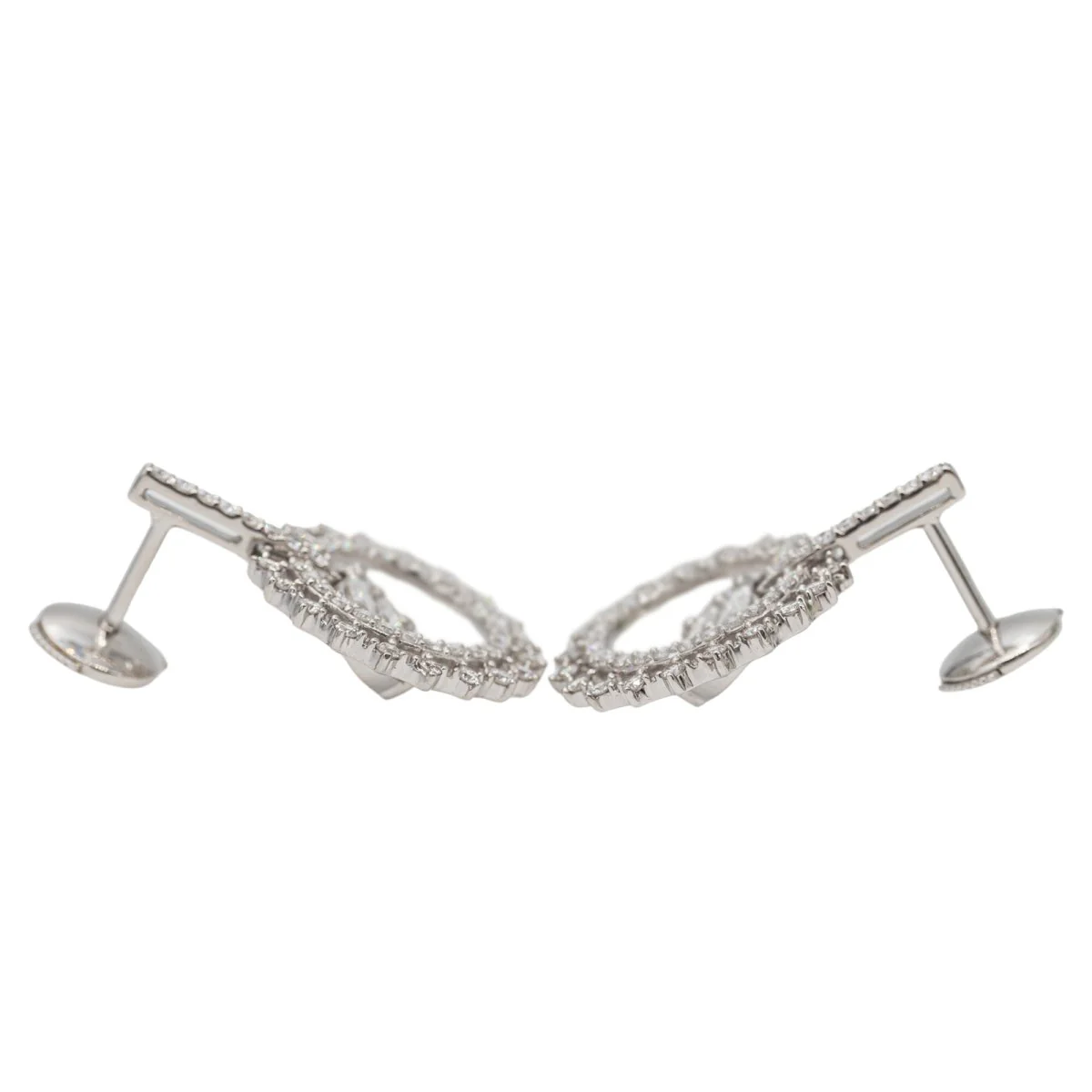 Boucles d'oreilles Or blanc Diamant - Image 4