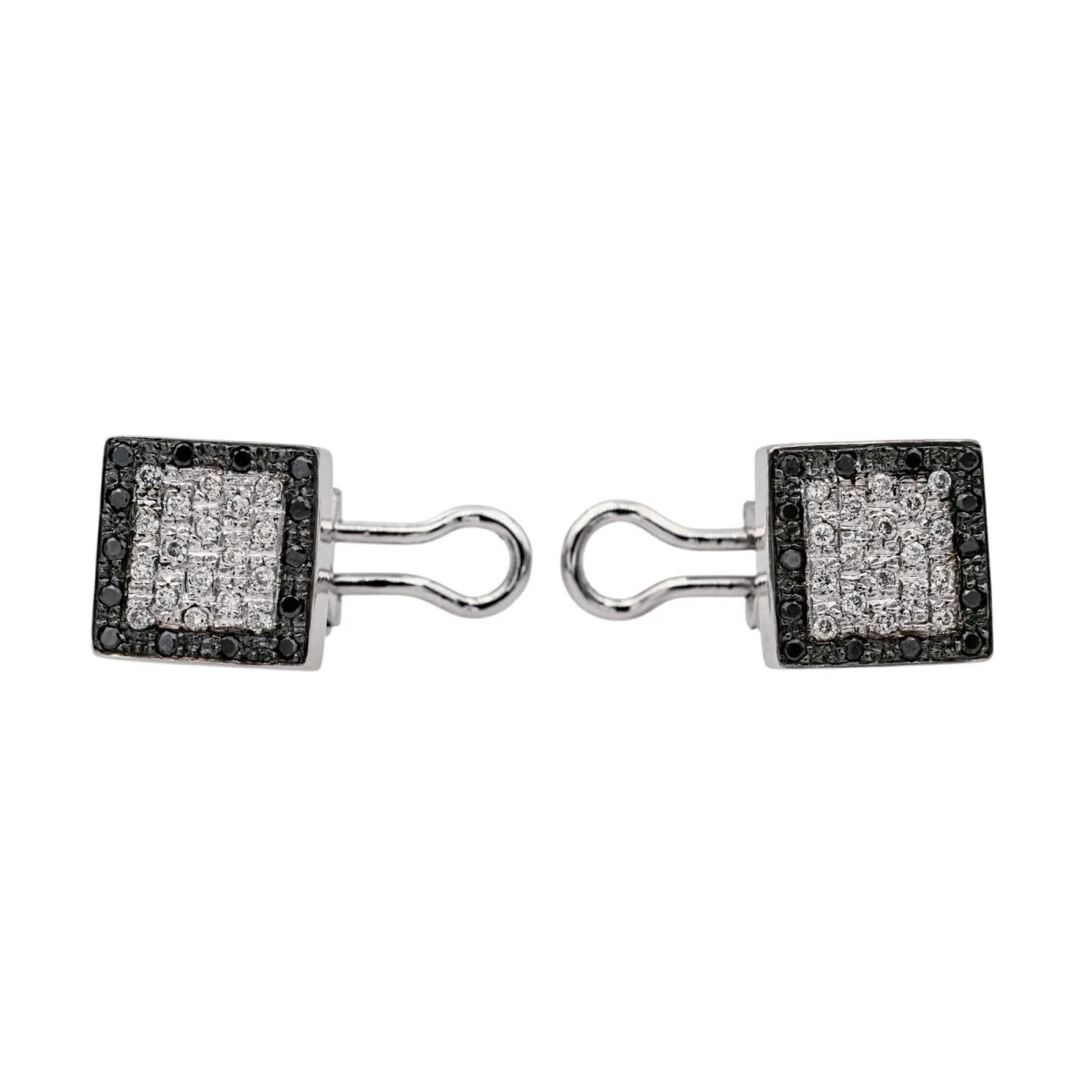 Boucles d'oreilles en or blanc et diamants - Image 5