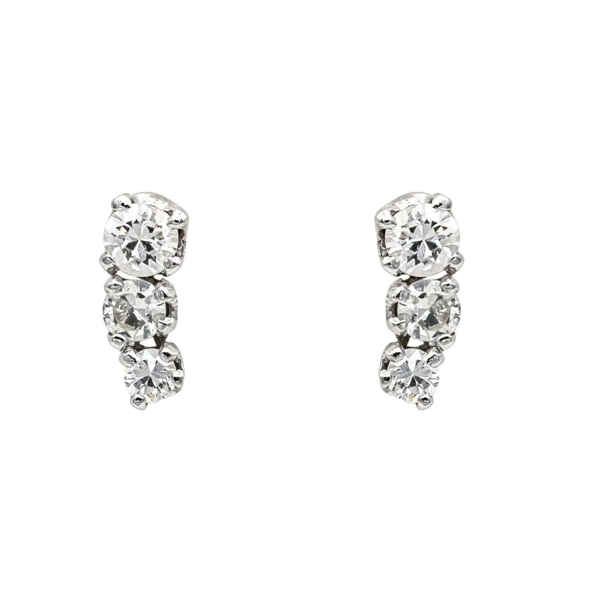 Boucles d'oreilles Or blanc Diamant