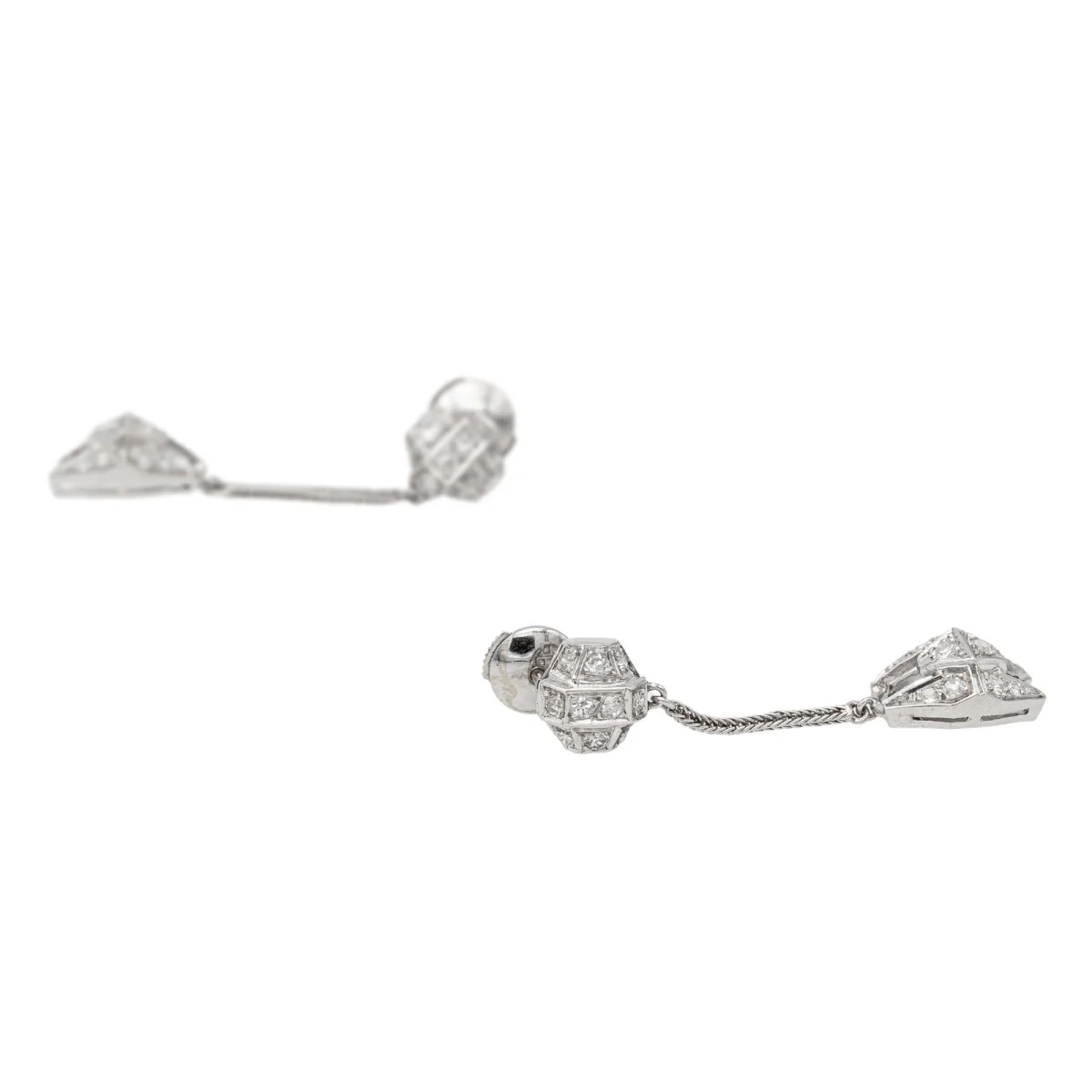 Boucles d'oreilles Or blanc Diamant - Image 7