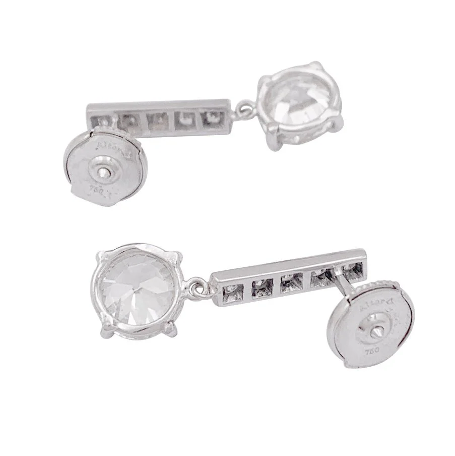 Boucles d'oreilles or blanc et diamants - Image 4