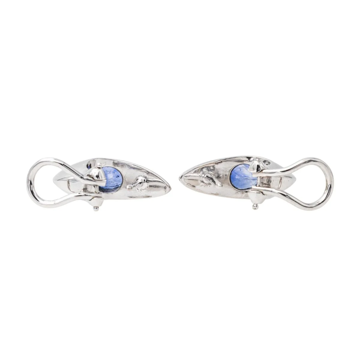 Boucles d'oreilles Or blanc Saphir - Image 7