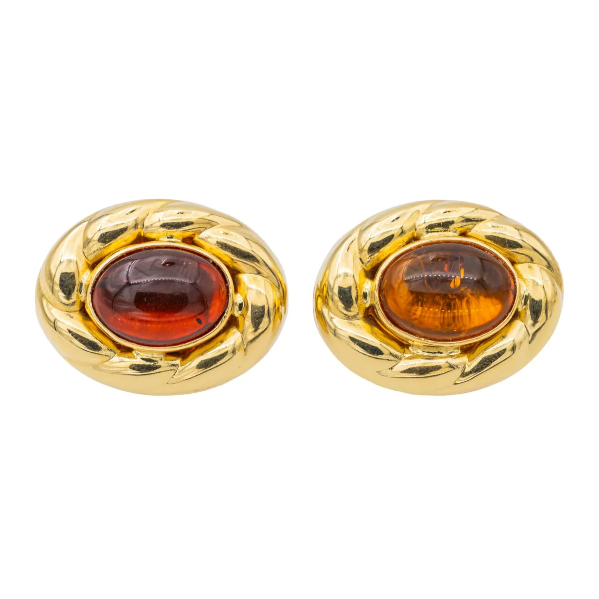 Boucles d'oreilles Or jaune Ambre - Image 4