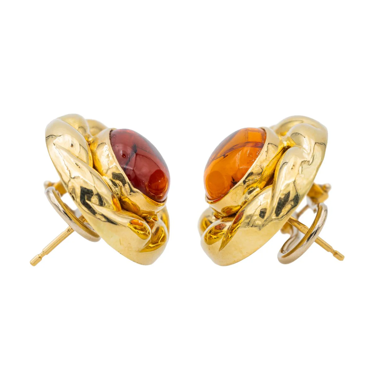 Boucles d'oreilles Or jaune Ambre - Image 5