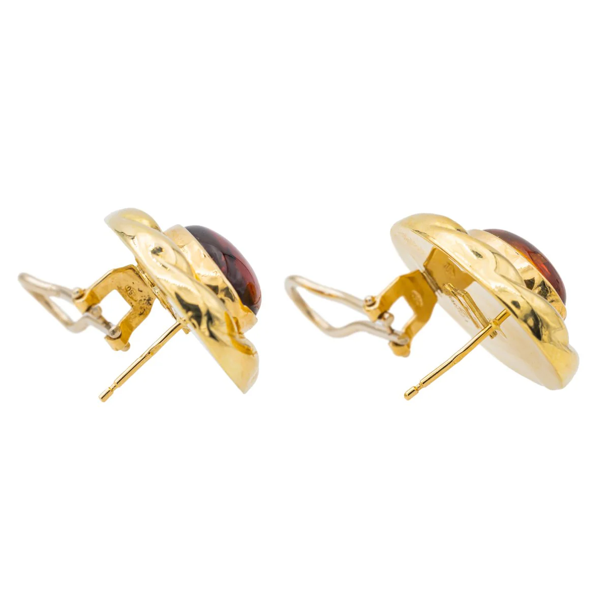 Boucles d'oreilles Or jaune Ambre - Image 7
