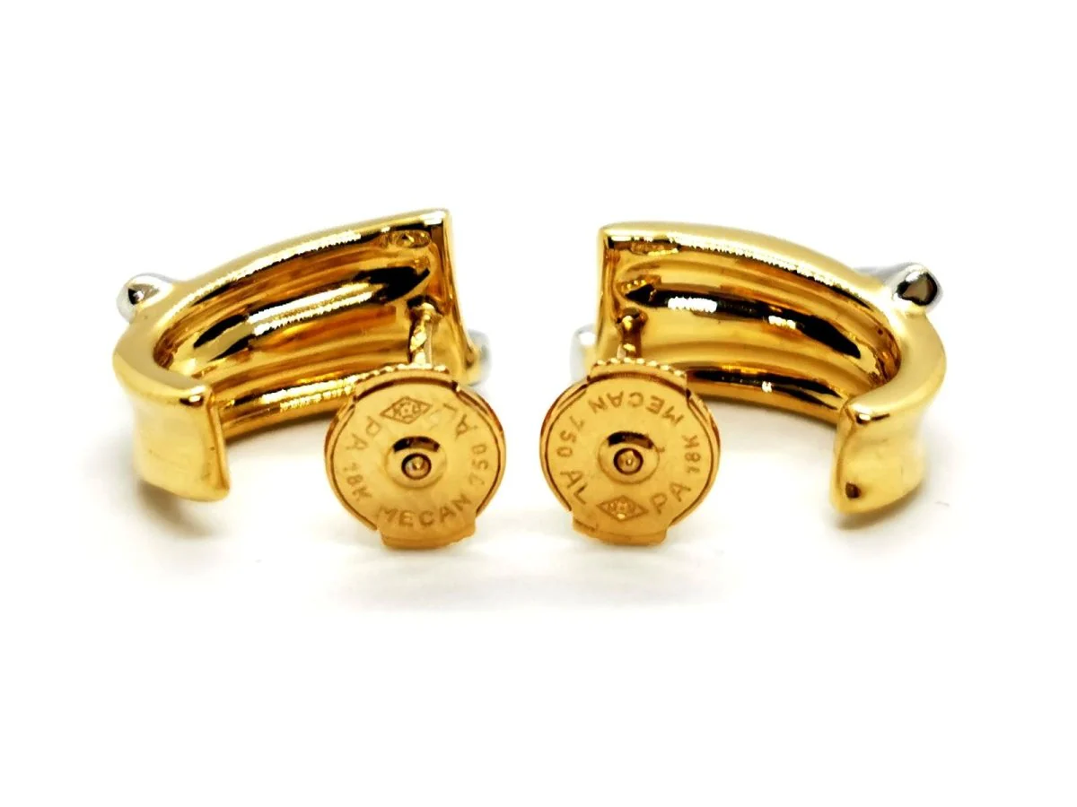 Boucles d'oreilles en 2 ors et diamants - Image 4