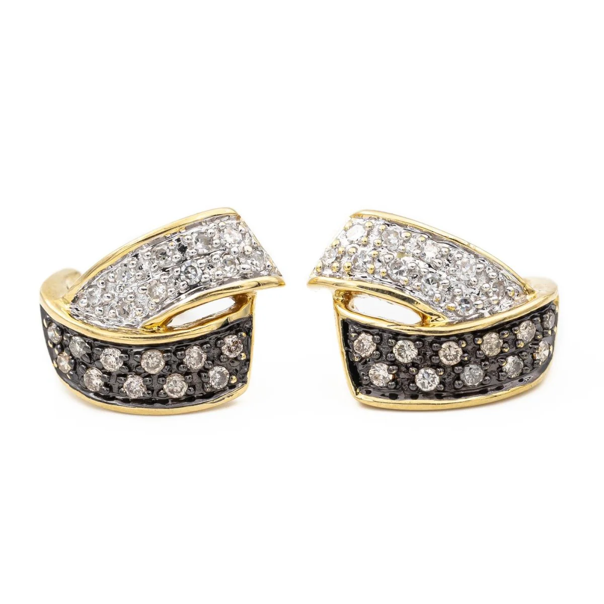 Boucles d'oreilles Alpa en or jaune et diamants