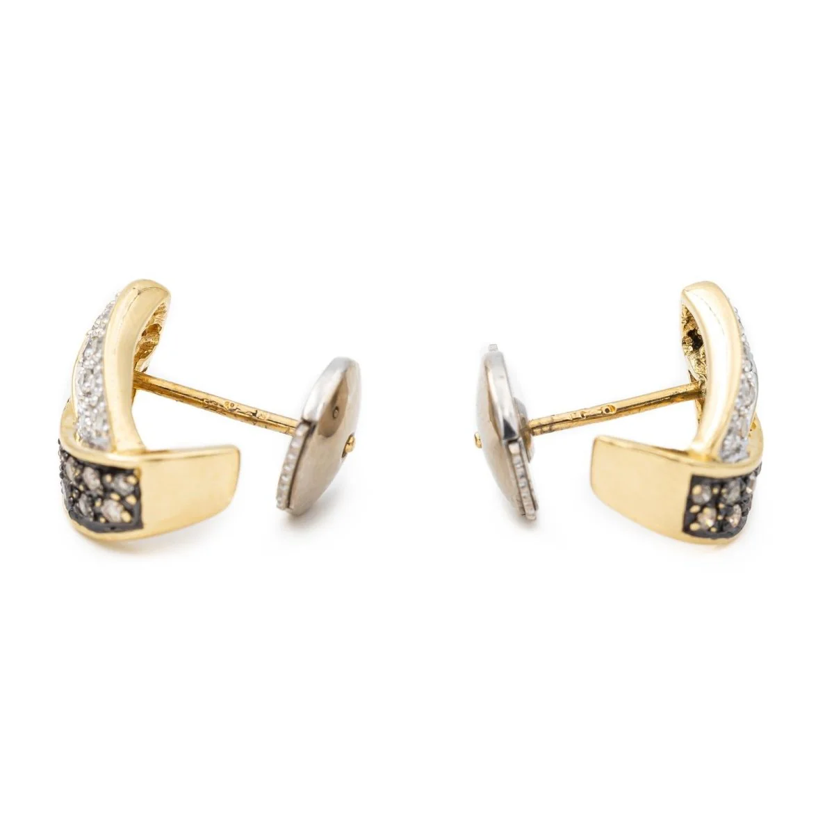 Boucles d'oreilles Alpa en or jaune et diamants - Image 3
