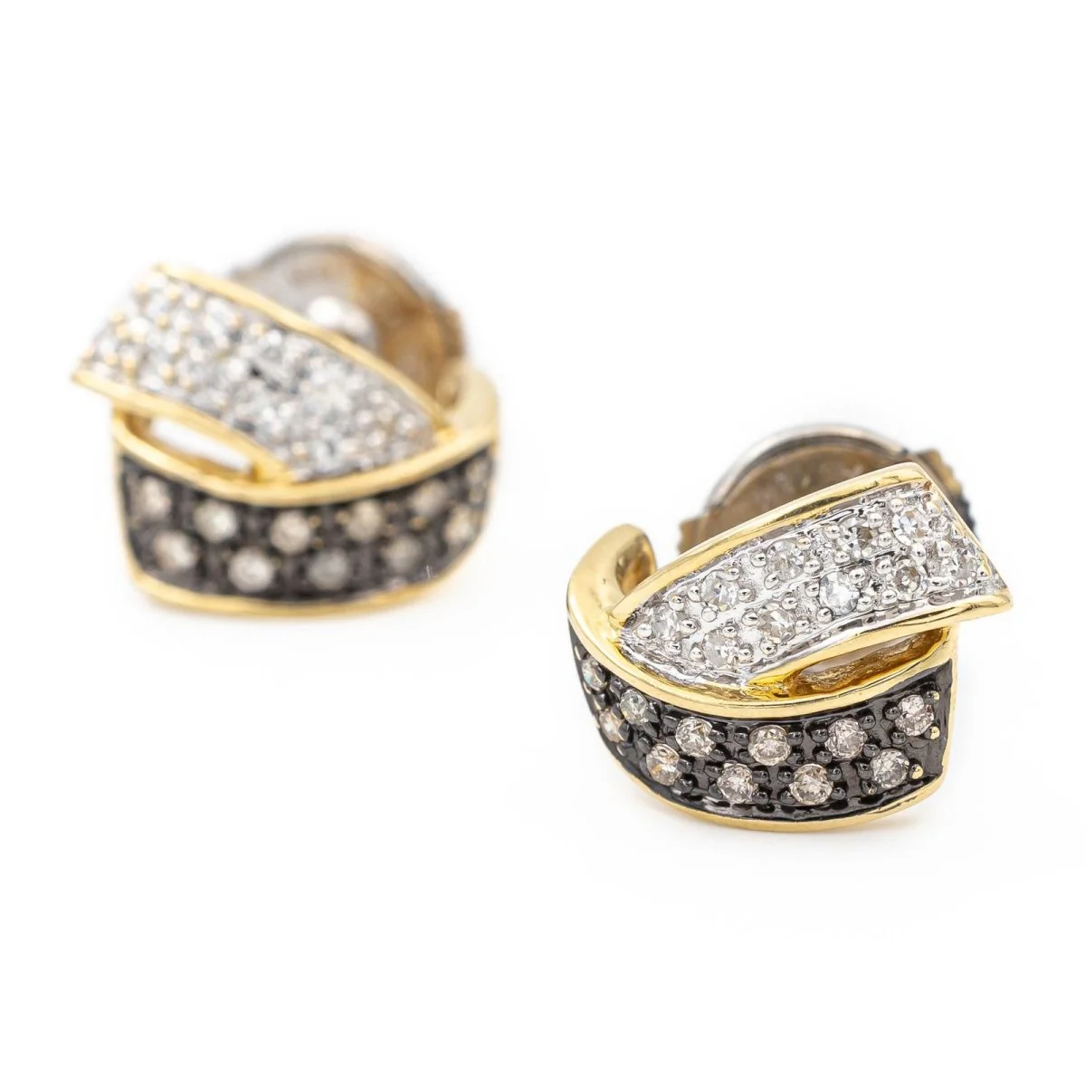 Boucles d'oreilles Alpa en or jaune et diamants - Image 4