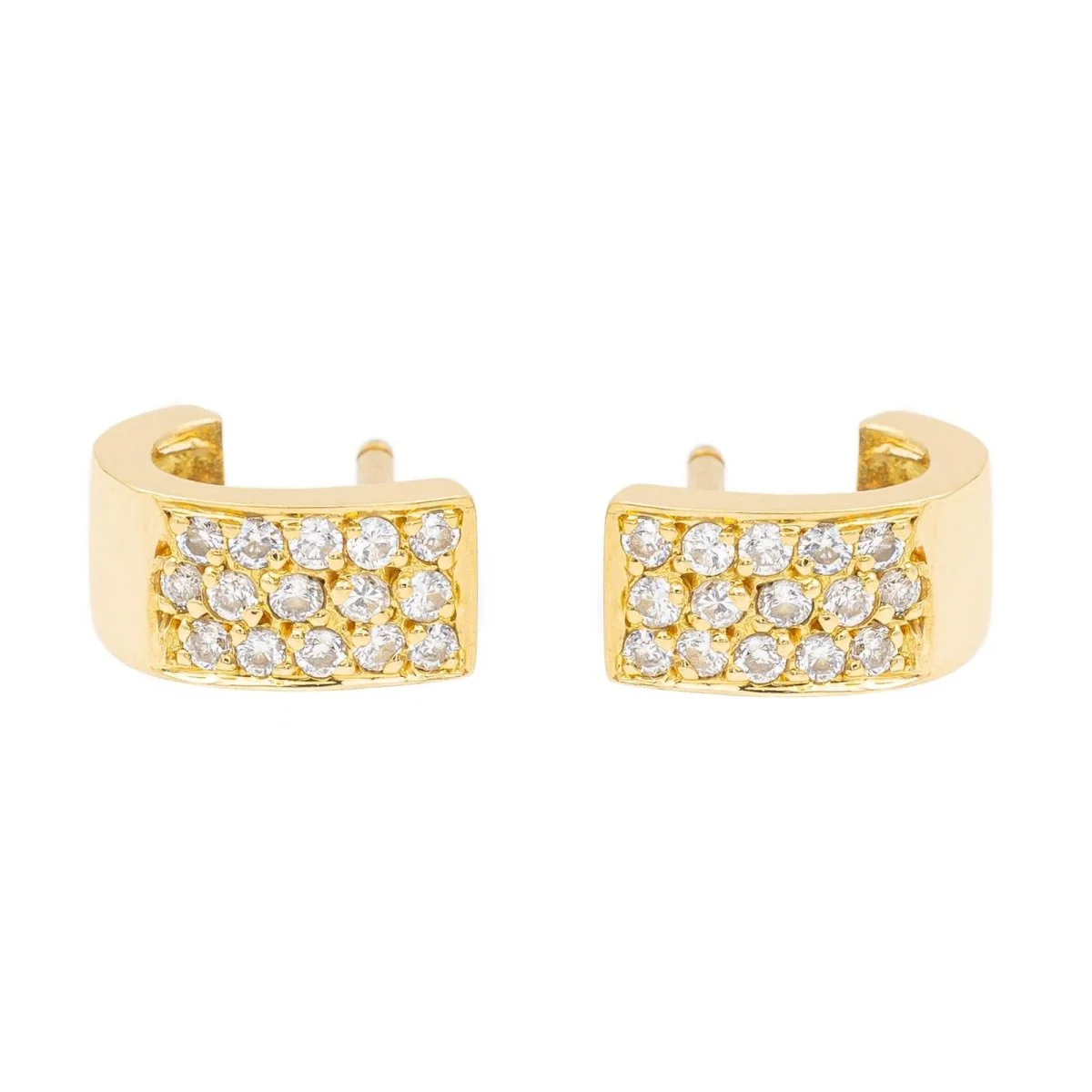Boucles d'oreilles Or jaune Diamant