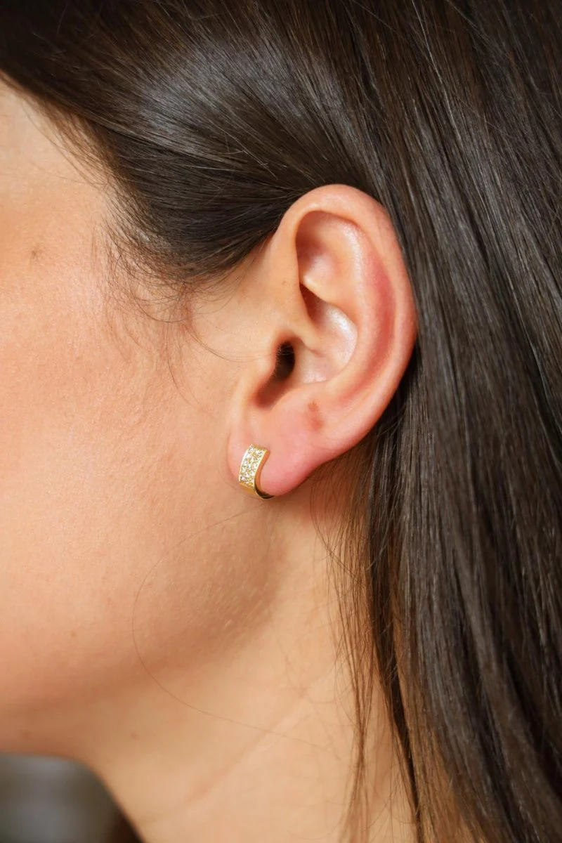 Boucles d'oreilles Or jaune Diamant - Image 2
